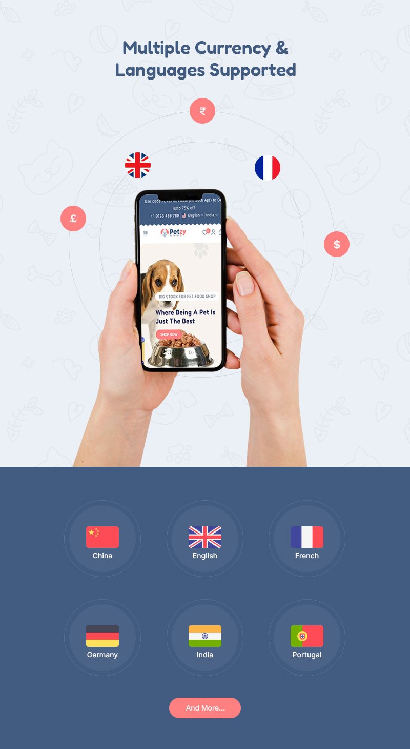 Petzy - 宠物食品和宠物商店多用途 Shopify 2.0 响应式主题