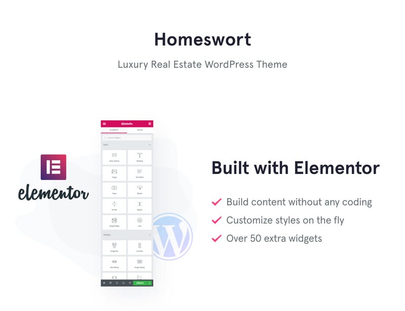 Homeswort-豪华房地产WordPress Elementor主题