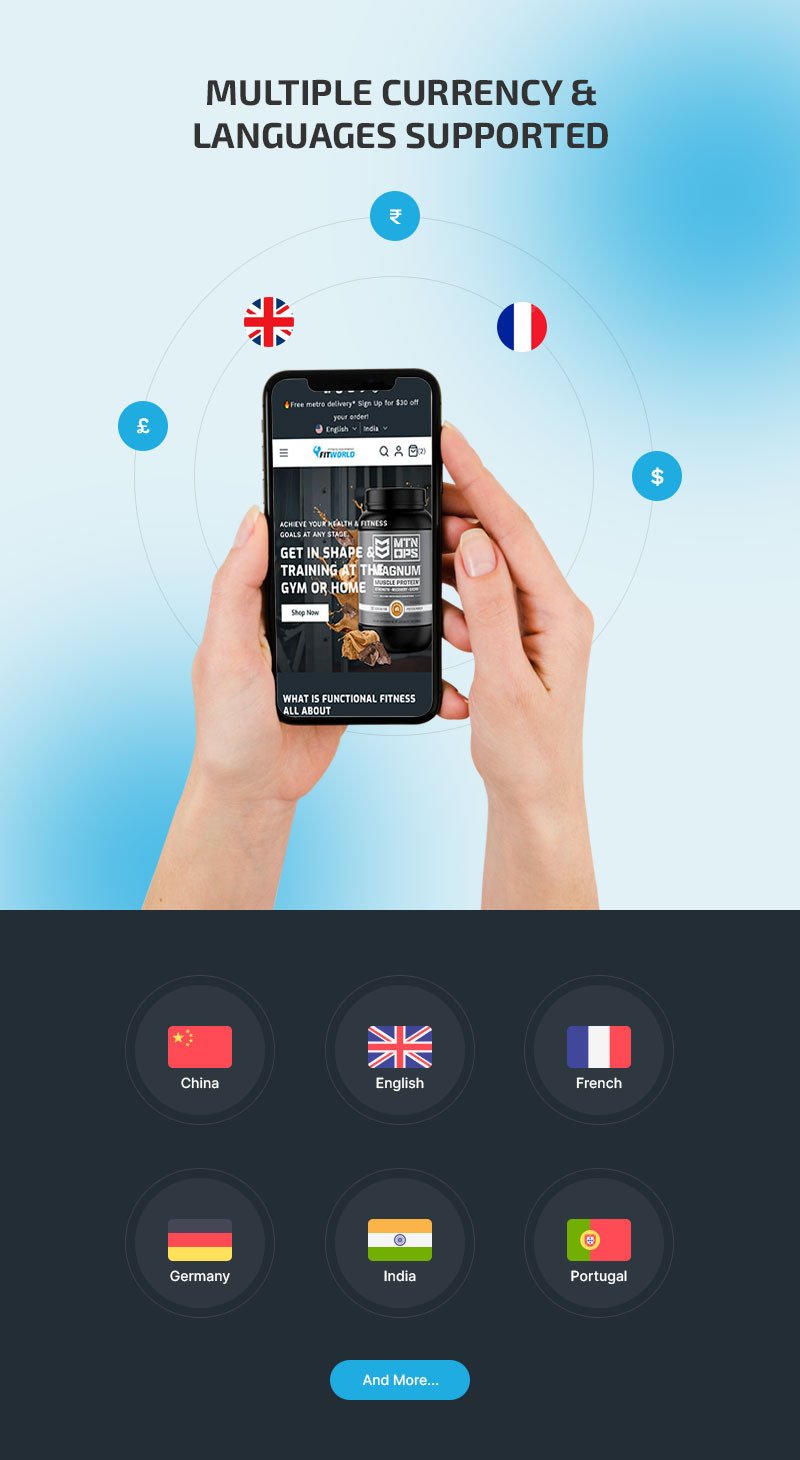 Fitworld - 健身房健身和万圣节时尚商店多用途 Shopify 2.0 响应式主题