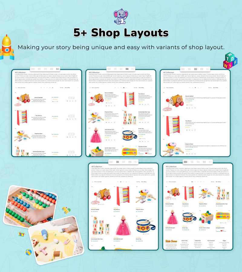 Kids Zone - Mega Toys and Fashion Shopify 2.0 Premium 响应式主题