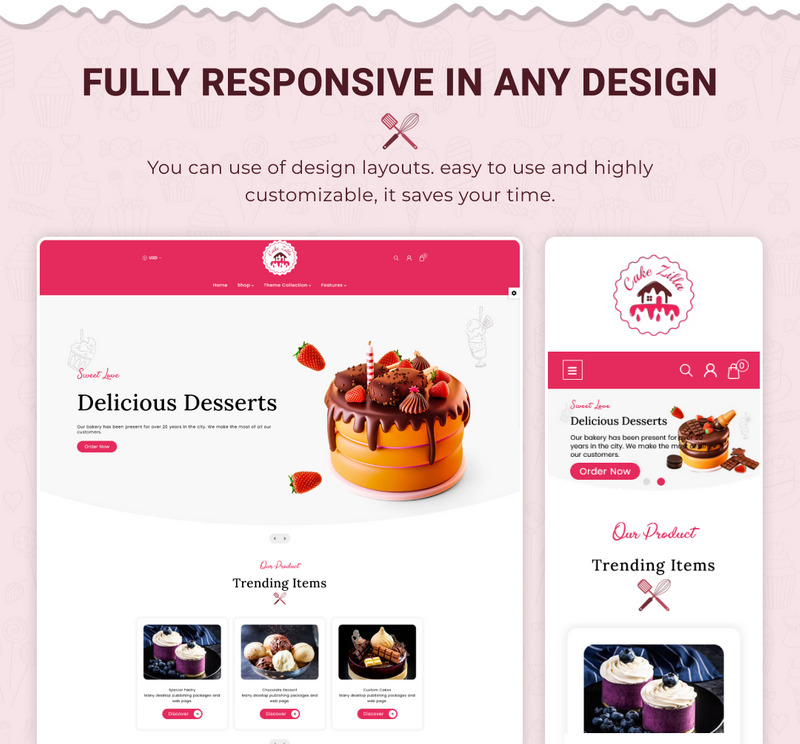 Cake Zilla - Mega Cake Shopify 2.0 Clean 响应式主题