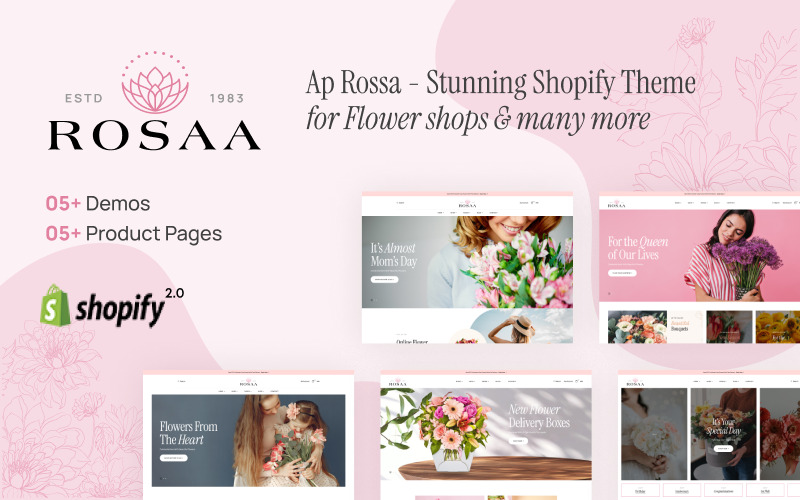 Ap Rosaa - 花店 Shopify 主题 #347544