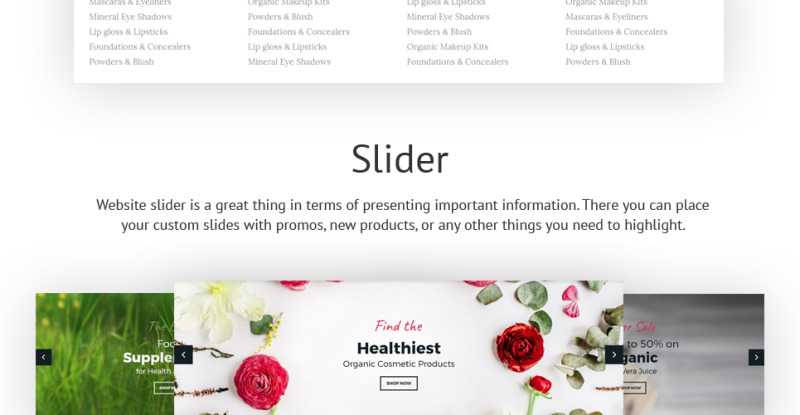 化妆品店响应式Shopify主题 #63571