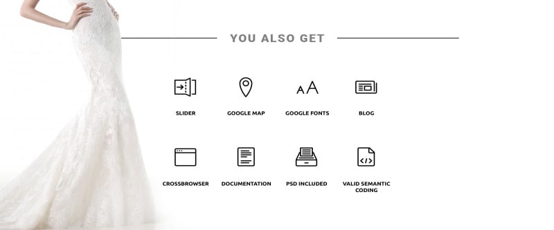 婚礼商店响应式Shopify主题 #63913