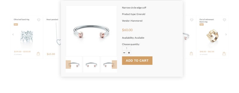 Jewelrix-响应式珠宝在线商店模板Shopify主题 #64465