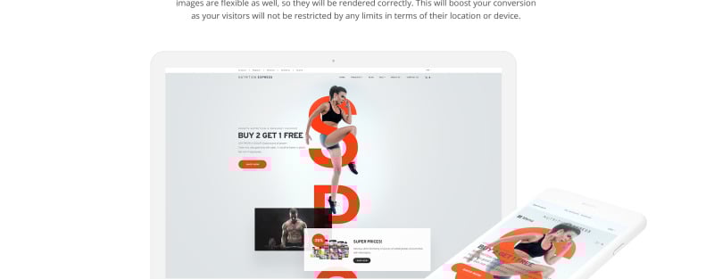 响应式营养商店 Shopify 主题 #64674