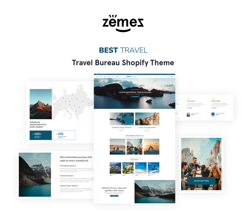 Travel Bureau 电子商务 Shopify 在线商店 2.0 主题