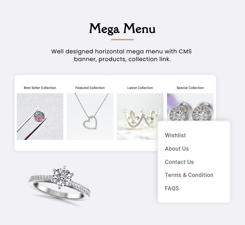 Juliya Mega Jewellery–珠宝手表–配饰 Shopify 2.0 高级响应式主题