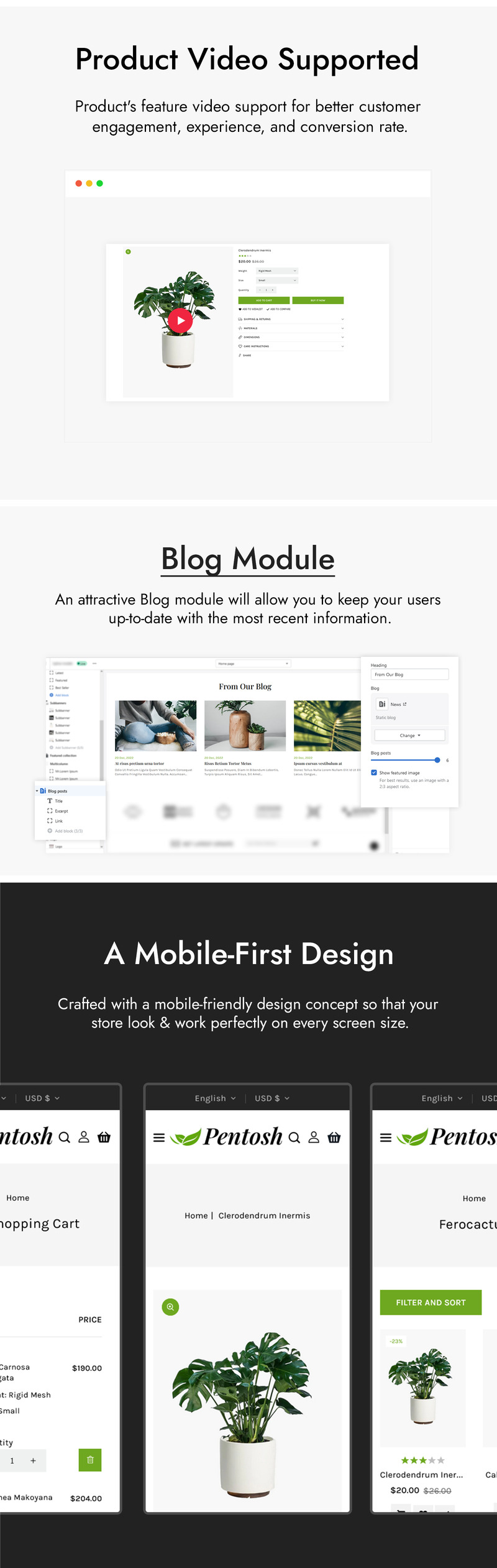 Pentosh - 园艺和植物商店 Shopify 主题 #301857