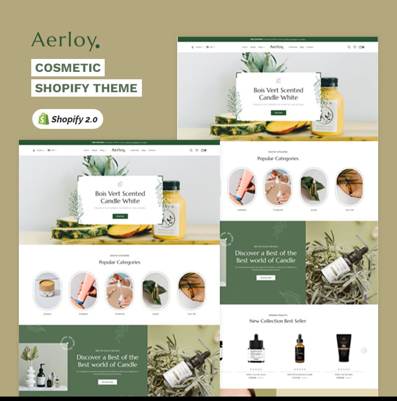 Aeroloy - 化妆品和配饰高级 Shopify 2.0 多功能响应式主题