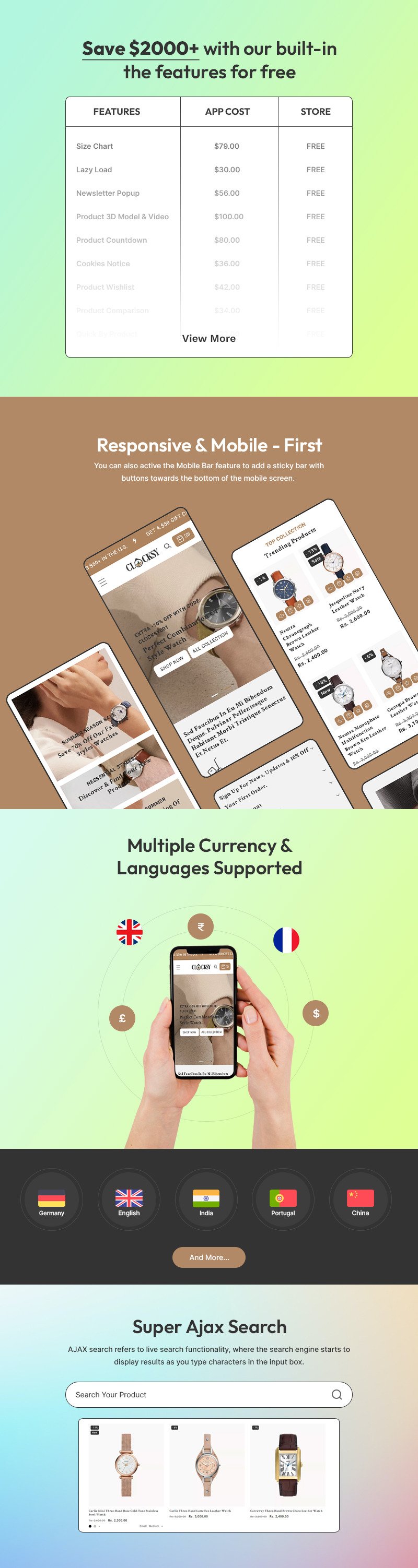 Clocksy - 手表商店 Shopify 2.0 响应式主题 #407860