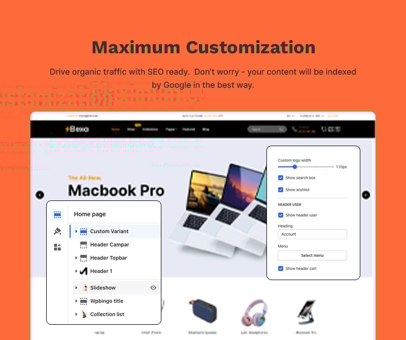 Elexa -电子数码商店高级Shopify 2.0多用途响应式主题 #383026