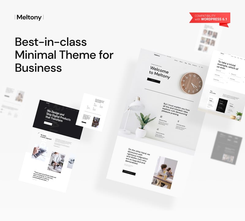 Meltony - 适用于任何企业的极简主义 WordPress 主题 #71806