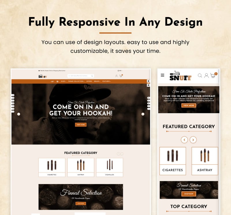 Snuff - Mega Cigar Super Store 2.0 Shopify 主题