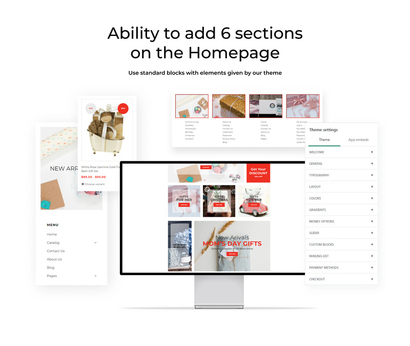 电子商务网站的礼品店 Shopify 主题 #73425