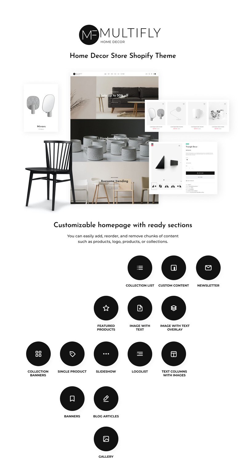 Multifly 室内设计 Shopify 家居装饰主题 #225435