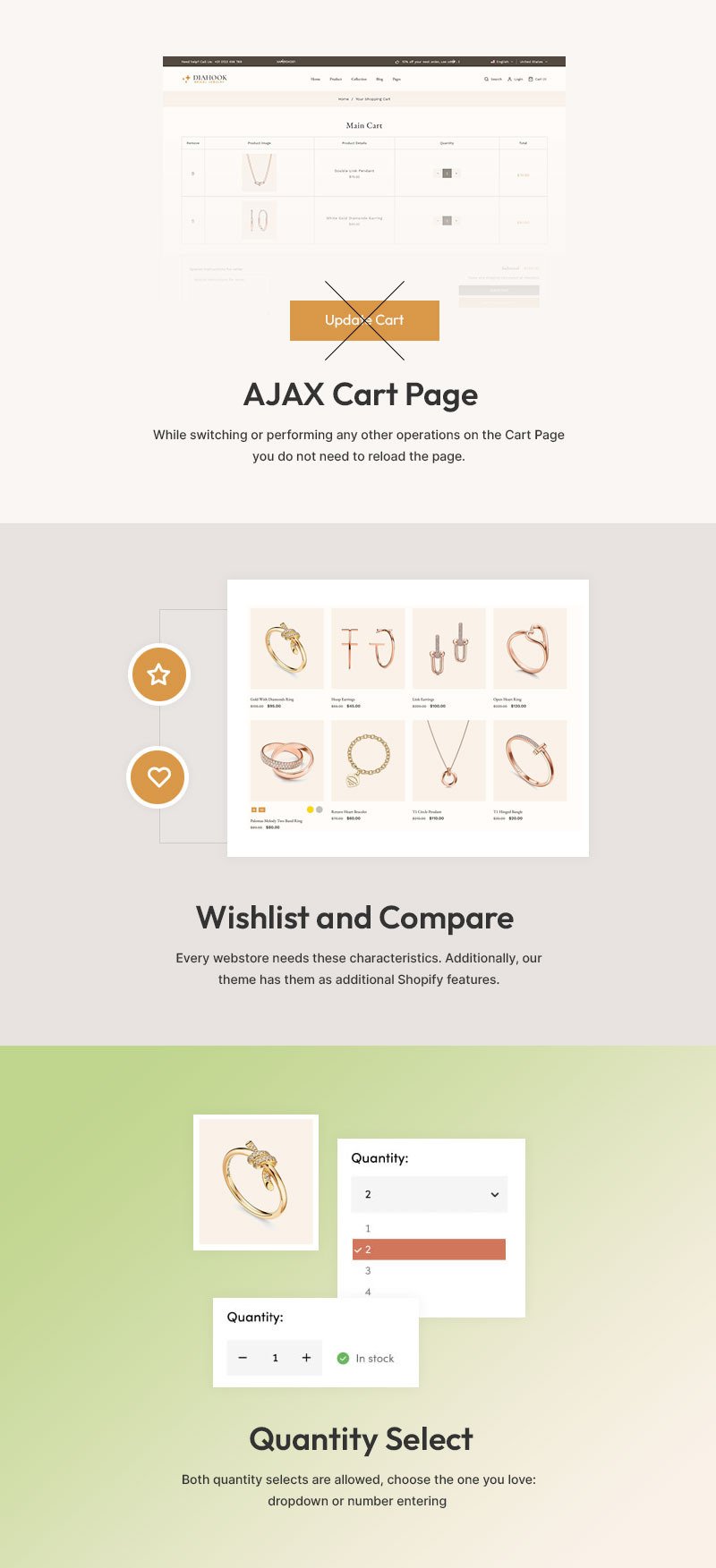 Diahook - 现代珠宝店 Shopify 2.0 响应式主题 #378438