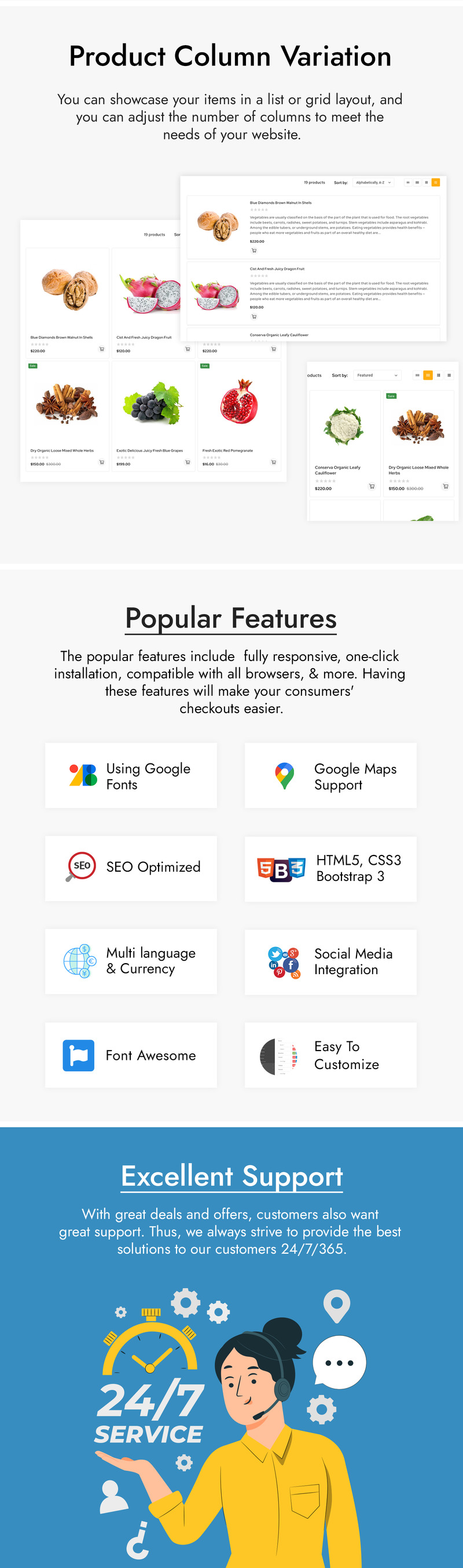 Vegime 蔬菜和杂货 Shopify 主题 #300273