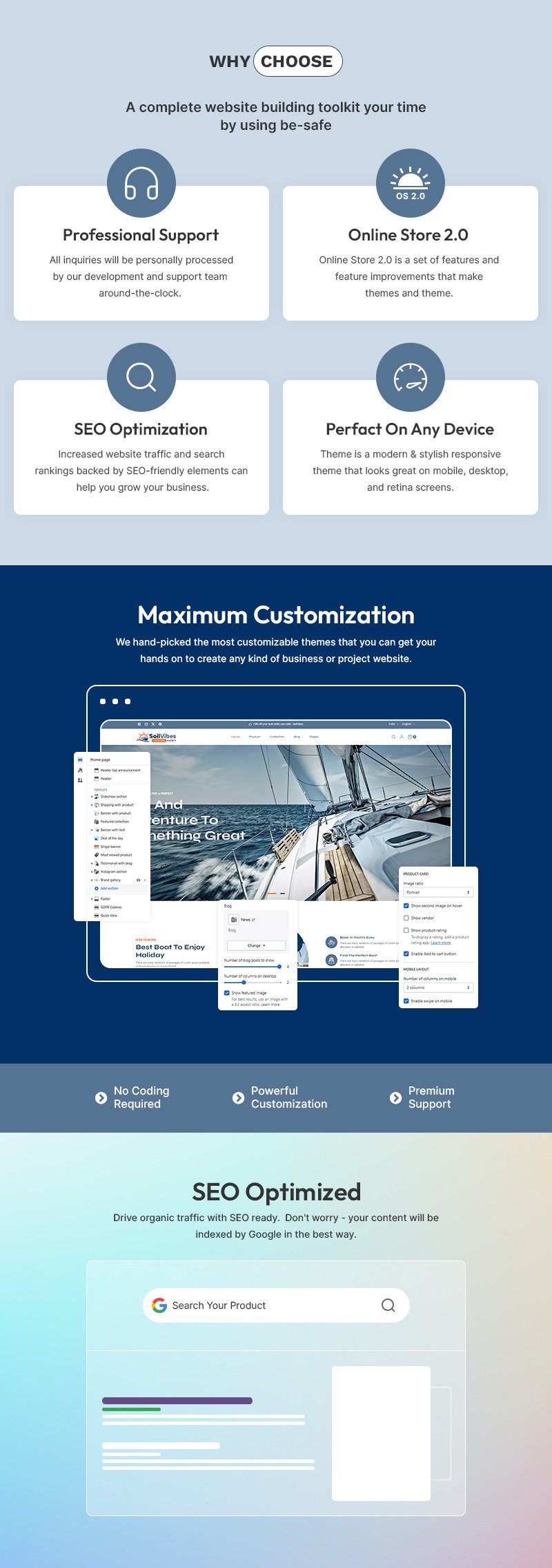 Sailvibes - 游艇和水上运动服务多用途 Shopify 2.0 响应式主题