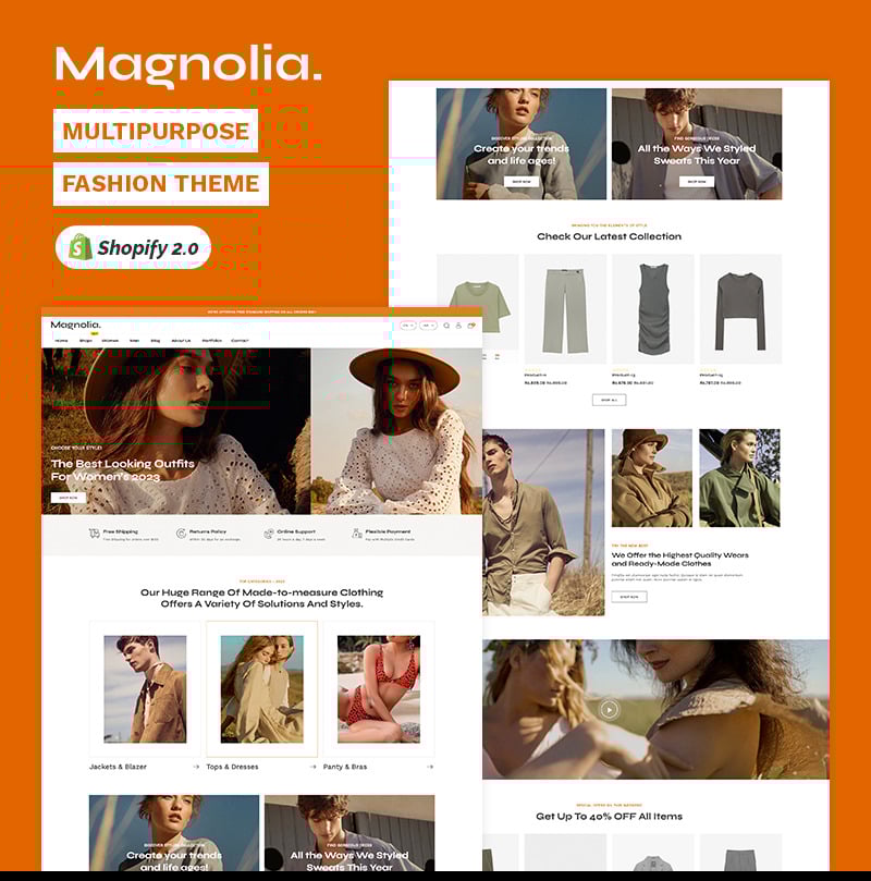 Magnolia - Fashion & Accessory 高级 Shopify 2.0 多用途响应式主题