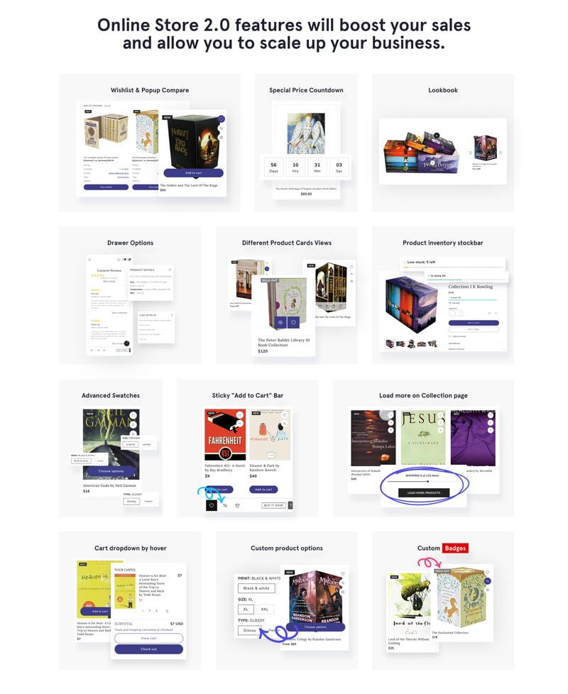 Novel Nook - 文学在线商店 2.0 Shopify 主题 #52933