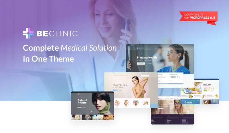 BeClinic - 多用途医疗清洁 WordPress 主题 #58654