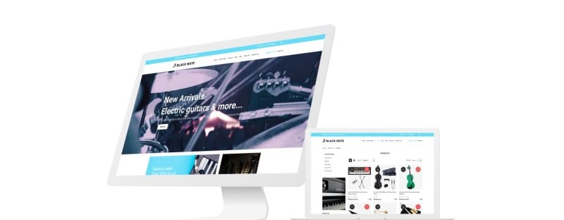 黑笔记-音乐商店Shopify主题 #74137