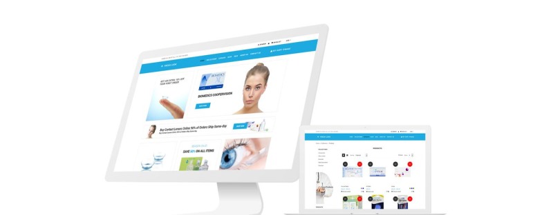 清新外观-隐形眼镜店Shopify主题 #74340