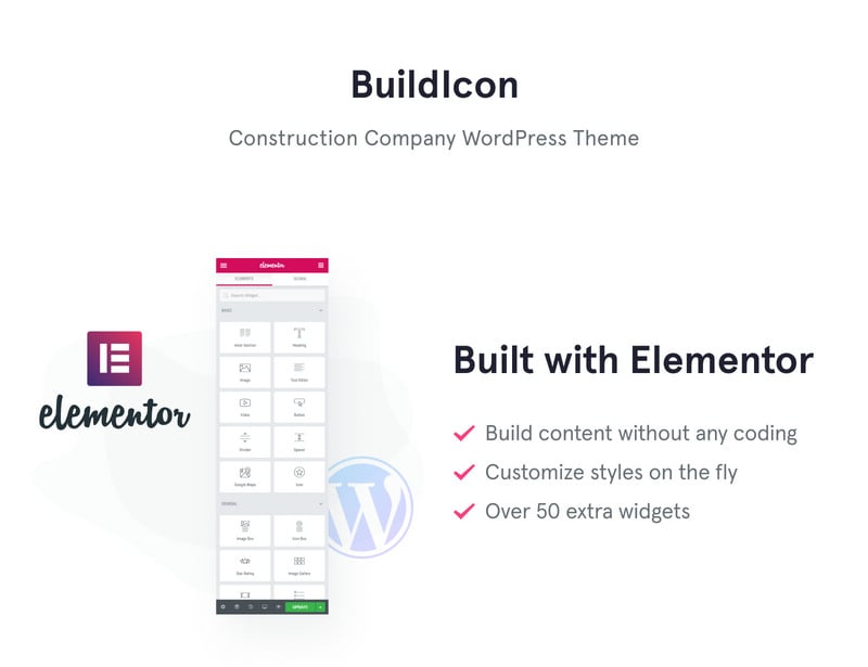 BuildIcon - 建筑公司 Elementor WordPress 主题