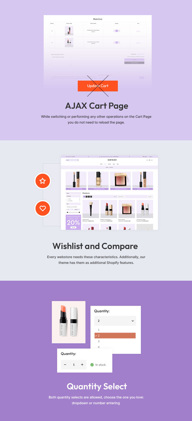 Luxskin - 美容、化妆品和护肤品多用途 Shopify 2.0 响应式主题