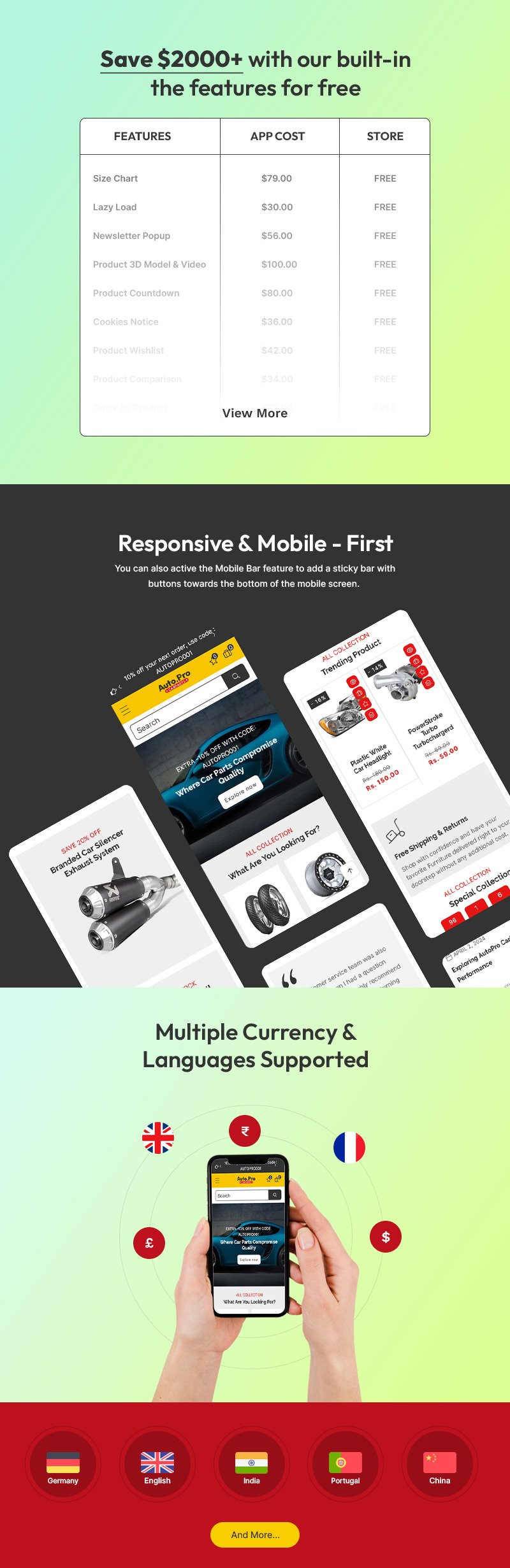 Autopro - 汽车及备件工具多用途 Shopify 2.0 响应式主题