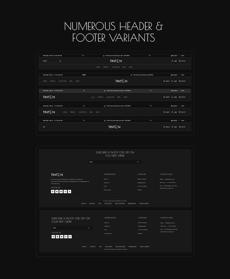 Tinton World - 高级手表和香水多用途 Shopify 2.0 响应式主题