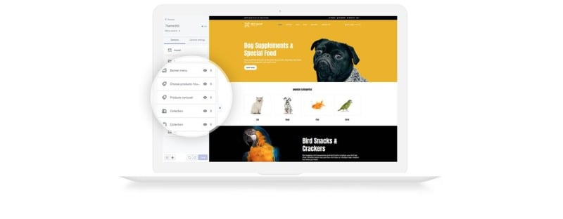 宠物店-动物明亮Shopify主题 #76328