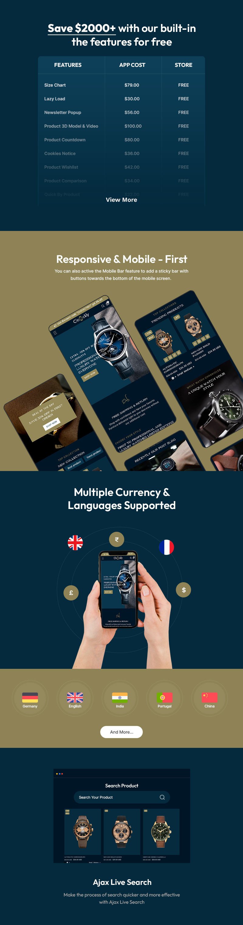 Clockly - 智能手表商店和简约时尚 Shopify 2.0 响应式主题