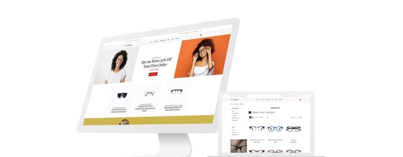 镜架-眼镜店清洁Shopify主题 #76912