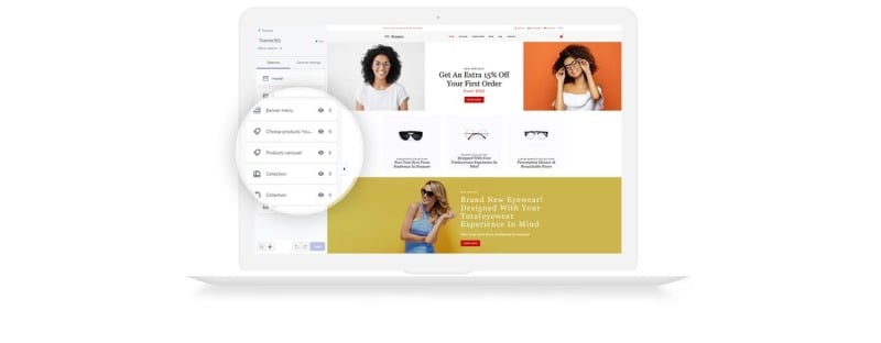 镜架-眼镜店清洁Shopify主题 #76912