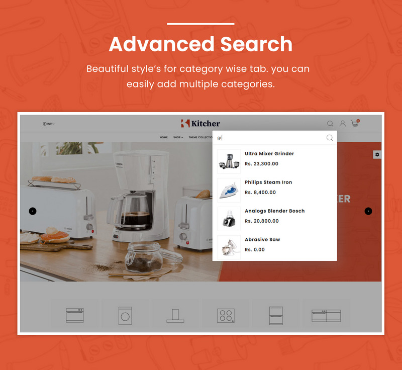 Kitcher - Mega Kitchen Super Store Shopify 2.0 高级主题