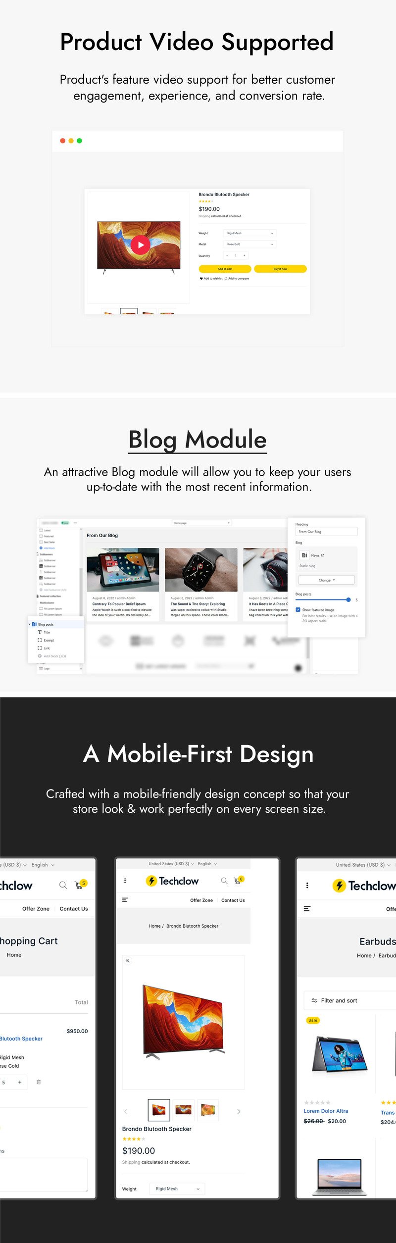 Techclow 电子商店 Shopify 主题 #269655
