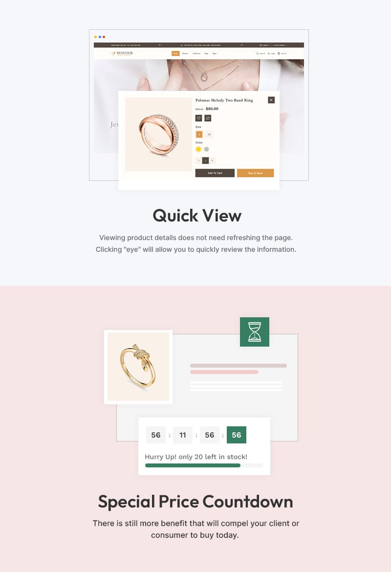 Diahook - 现代珠宝店 Shopify 2.0 响应式主题 #378438
