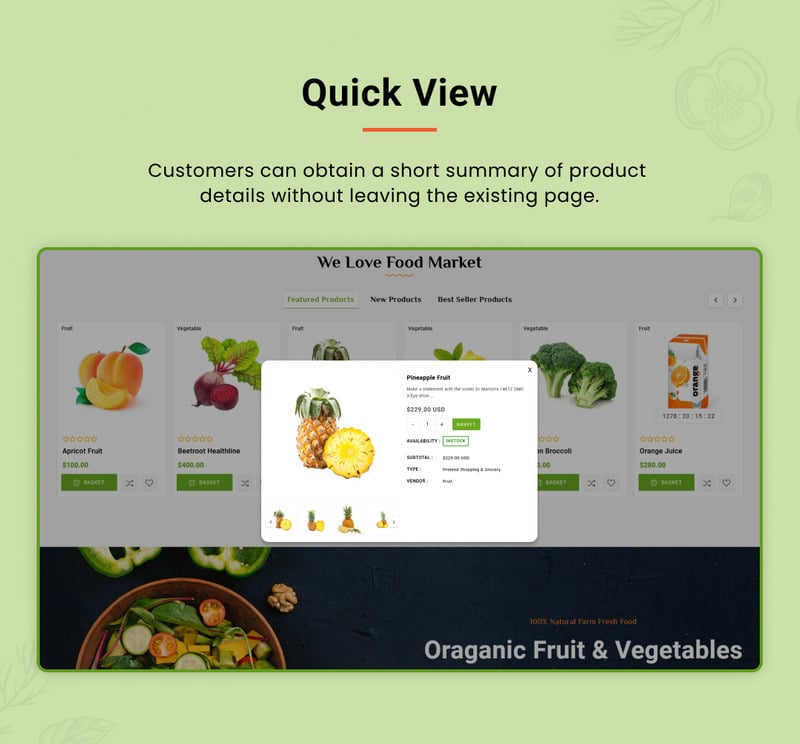 Organic Mega Food and Fresh Grocery Shopify 2.0 响应式模板