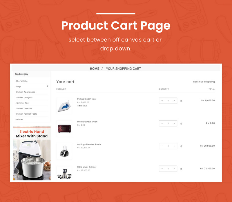 Kitcher - Mega Kitchen Super Store Shopify 2.0 高级主题