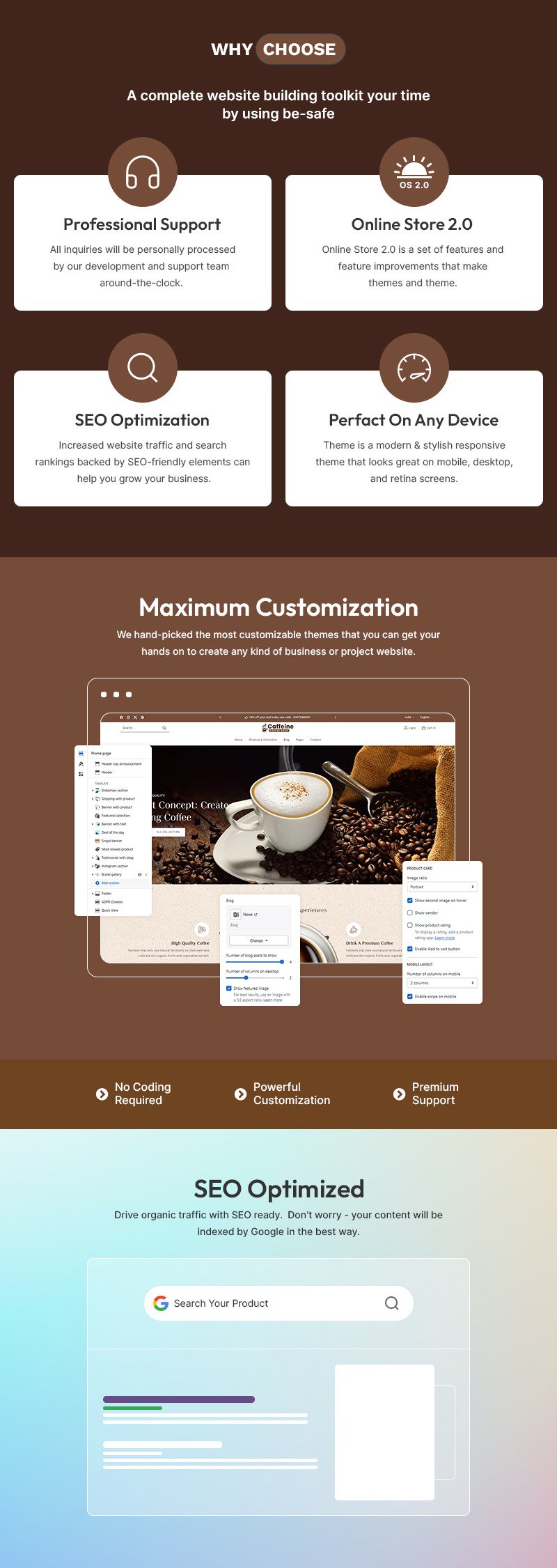 咖啡因 - 茶与咖啡咖啡厅多用途 Shopify 2.0 响应式主题 #417775