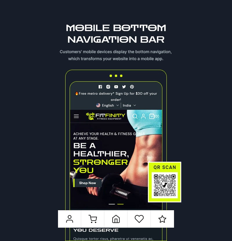 Fitfinity - 健身器材和运动时尚商店 Shopify 2.0 响应式主题