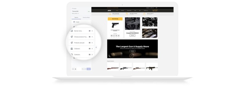 目标-武器商店现代Shopify主题 #80484