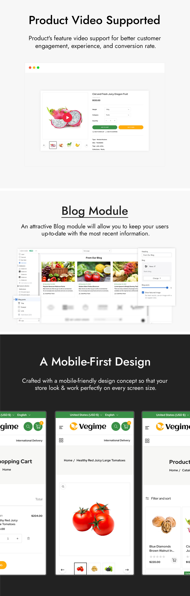 Vegime 蔬菜和杂货 Shopify 主题 #300273