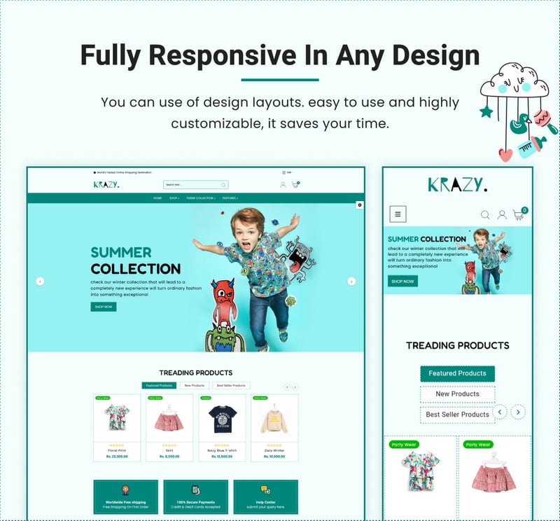 Krazy - Mega Cloth Shopify 2.0 响应式主题