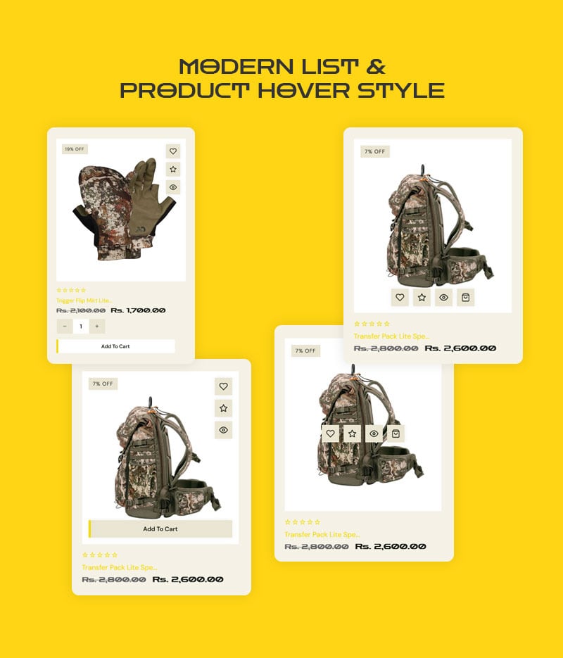 Hontor - 狩猎和户外枪支商店多用途 Shopify 2.0 响应式主题