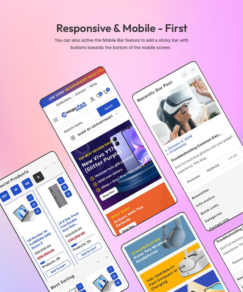 MegaPark - 电子产品和小工具大型商店多用途 Shopify 2.0 响应式主题