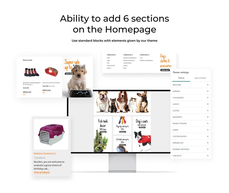 动物和宠物护理电子商务 Shopify 主题 #57997