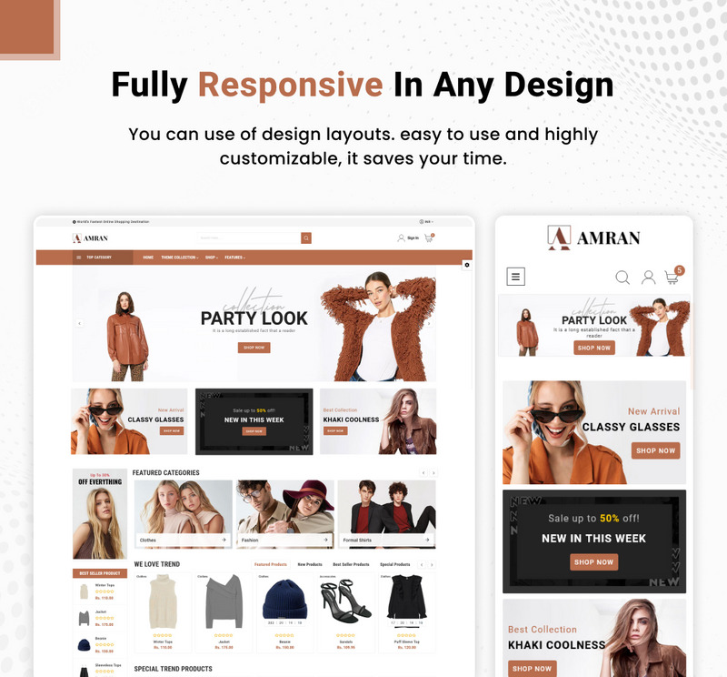 Amran - Mega Fashion Shopify 2.0 高级响应式主题